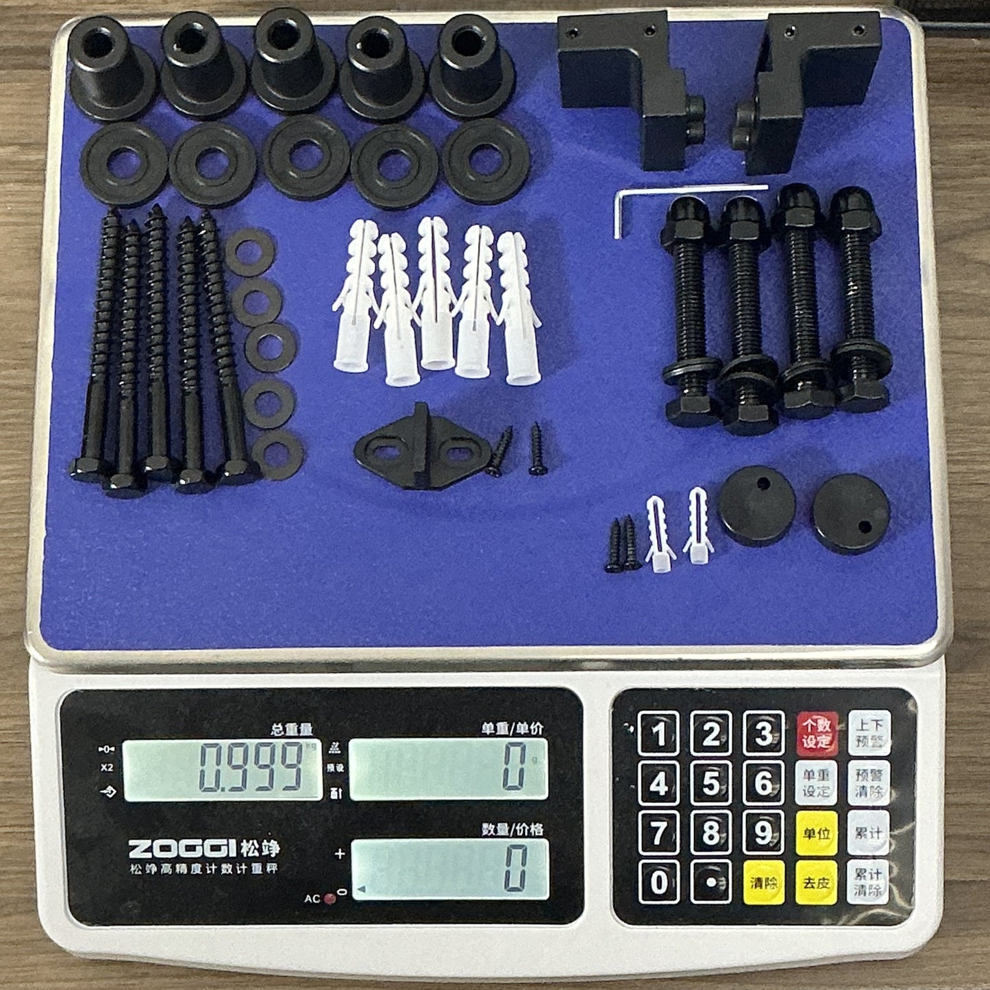 Flat Track Sliding Door Hardware Set – 2×1m Rails