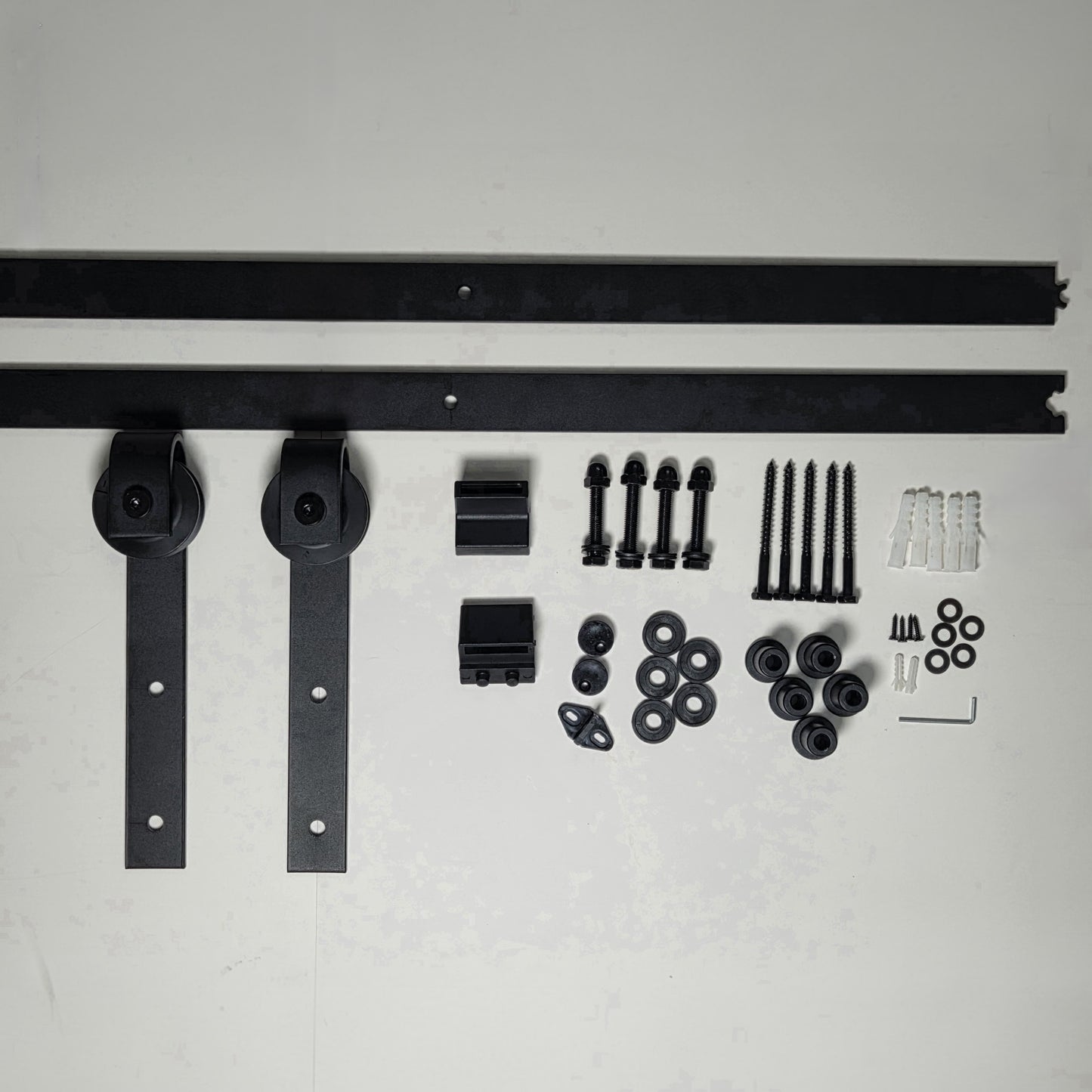 Flat Track Sliding Door Hardware Set – 2×1m Rails