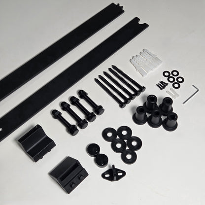 Flat Track Sliding Door Hardware Set – 2×1m Rails