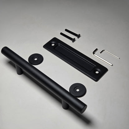 Barn Door Handle Set(Pull & Flush Type) – Heavy Duty Carbon Steel