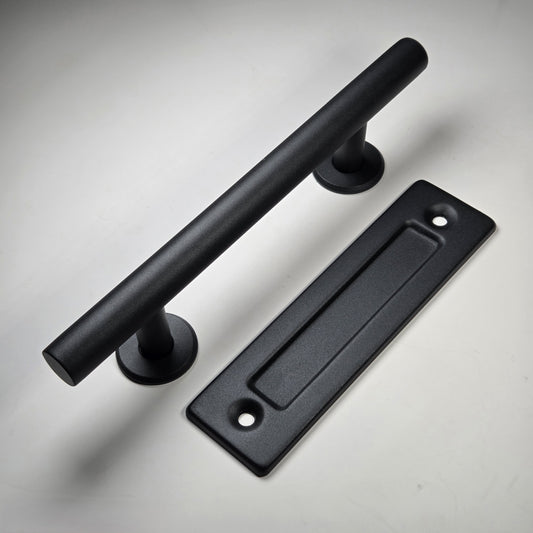 Barn Door Handle Set(Pull & Flush Type) – Heavy Duty Carbon Steel